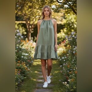 bellambra Sage linen blend Bow